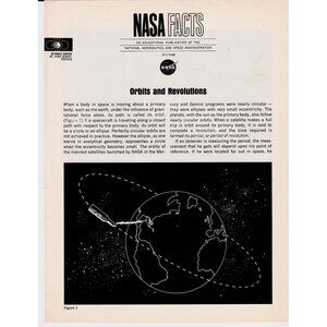 NASA Facts 1968 Orbits & Revolutions Science Series HS Physics NASA GPO